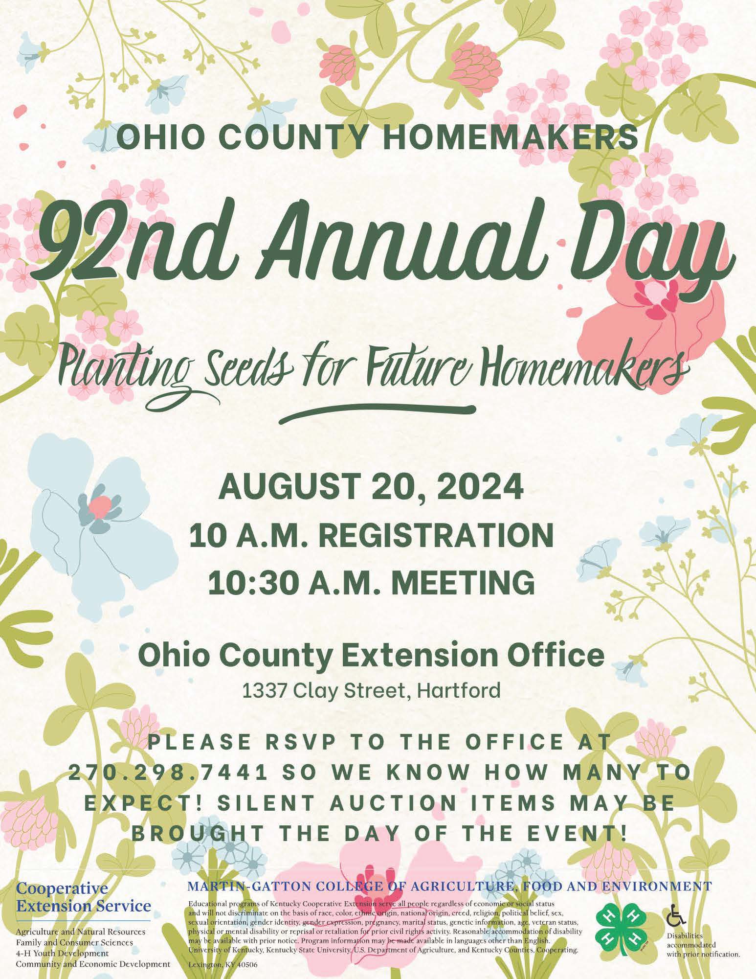 Homemaker's 92nd Annual Day